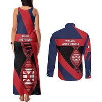 Wallis And Futuna Is In My DNA Couples Matching Tank Maxi Dress and Long Sleeve Button Shirt - Polynesian Pride
