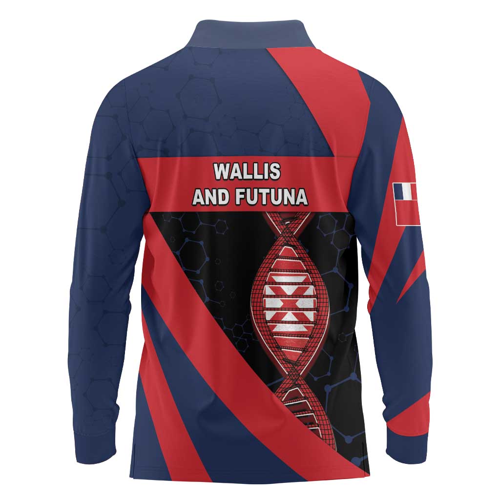 Wallis And Futuna Is In My DNA Long Sleeve Polo Shirt - Polynesian Pride