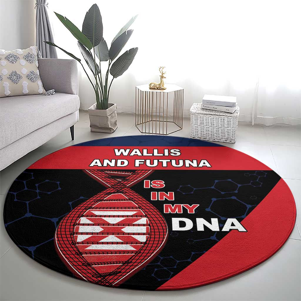 Wallis And Futuna Is In My DNA Round Carpet - Polynesian Pride
