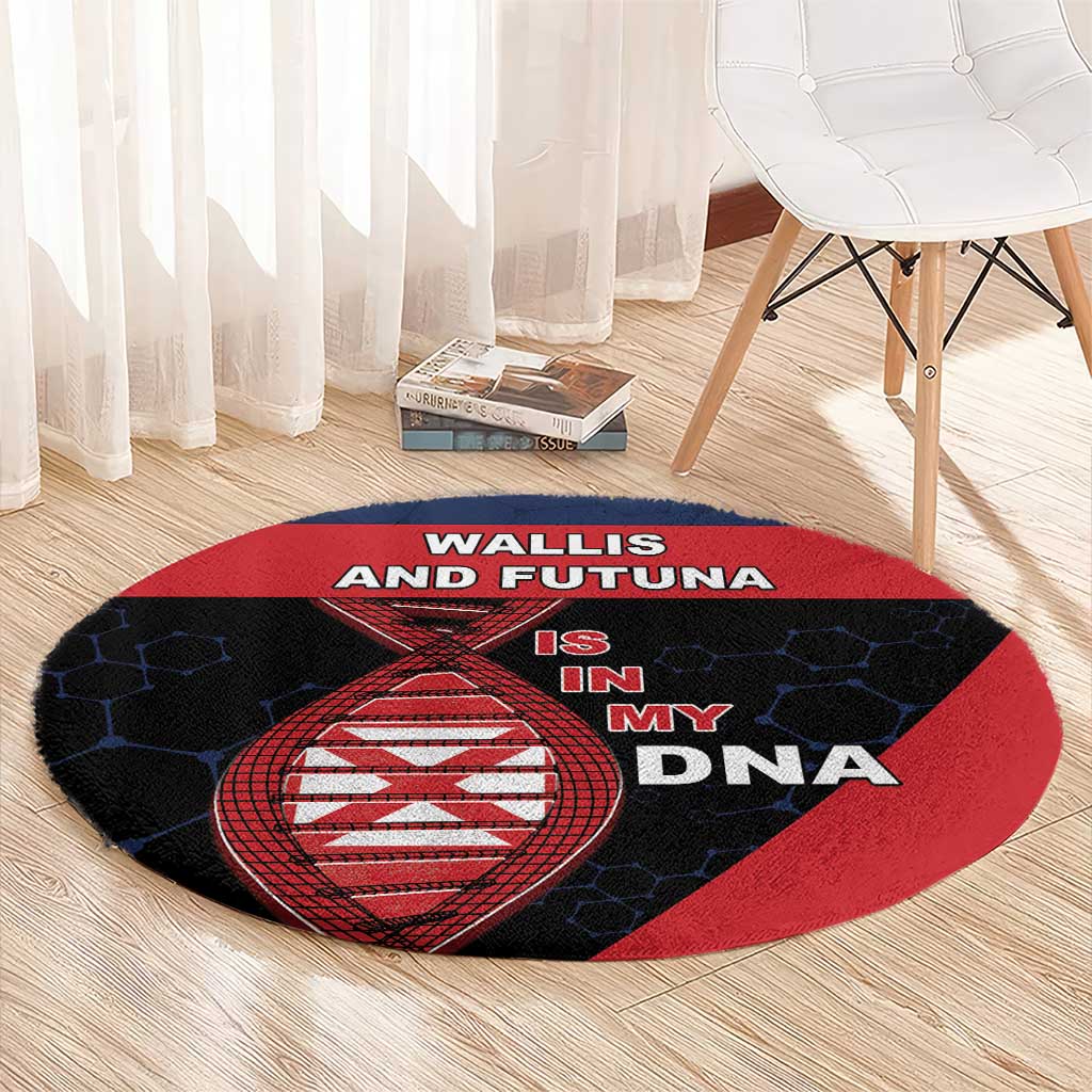 Wallis And Futuna Is In My DNA Round Carpet - Polynesian Pride