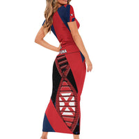 Wallis And Futuna Is In My DNA Short Sleeve Bodycon Dress - Polynesian Pride