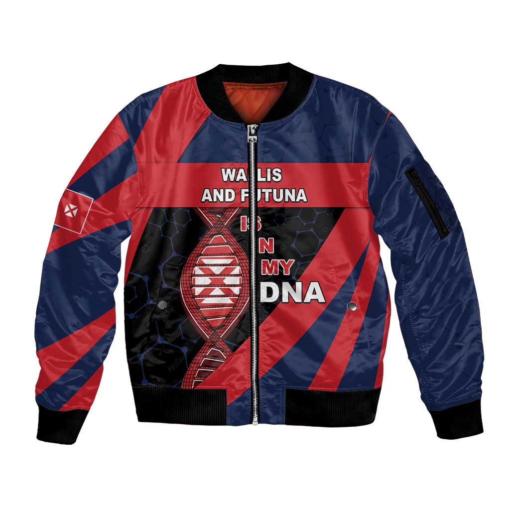 Wallis And Futuna Is In My DNA Sleeve Zip Bomber Jacket - Polynesian Pride
