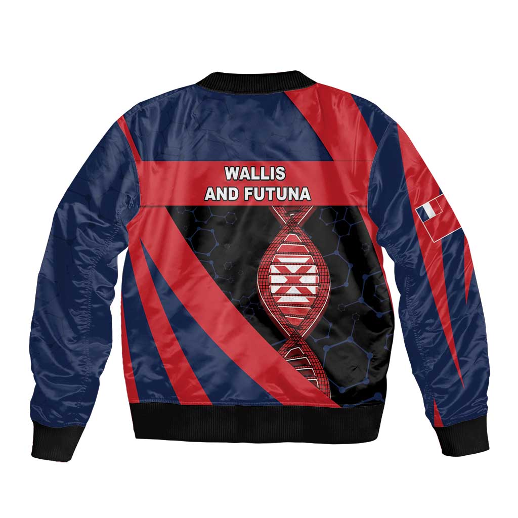 Wallis And Futuna Is In My DNA Sleeve Zip Bomber Jacket - Polynesian Pride