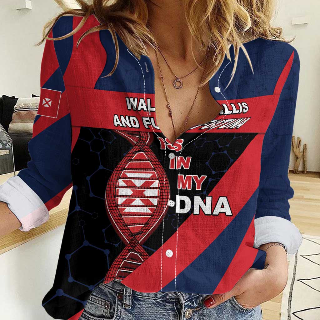 Wallis And Futuna Is In My DNA Women Casual Shirt - Polynesian Pride