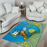 Personalised Palau Biib Bird Area Rug Rur Flower And Rock Islands Patterns