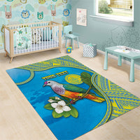 Personalised Palau Biib Bird Area Rug Rur Flower And Rock Islands Patterns