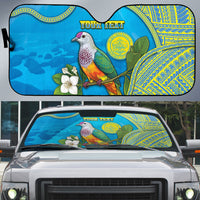 Personalised Palau Biib Bird Auto Sun Shade Rur Flower And Rock Islands Patterns