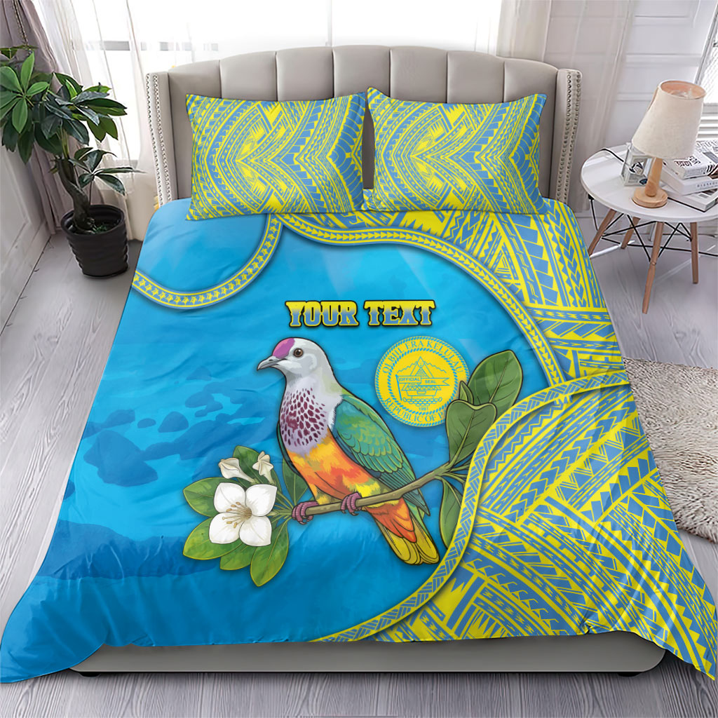 Personalised Palau Biib Bird Bedding Set Rur Flower And Rock Islands Patterns