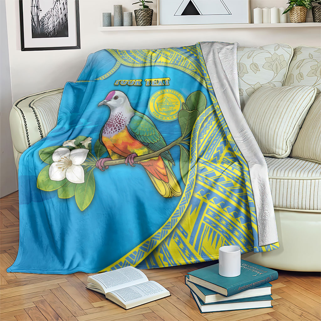 Personalised Palau Biib Bird Blanket Rur Flower And Rock Islands Patterns