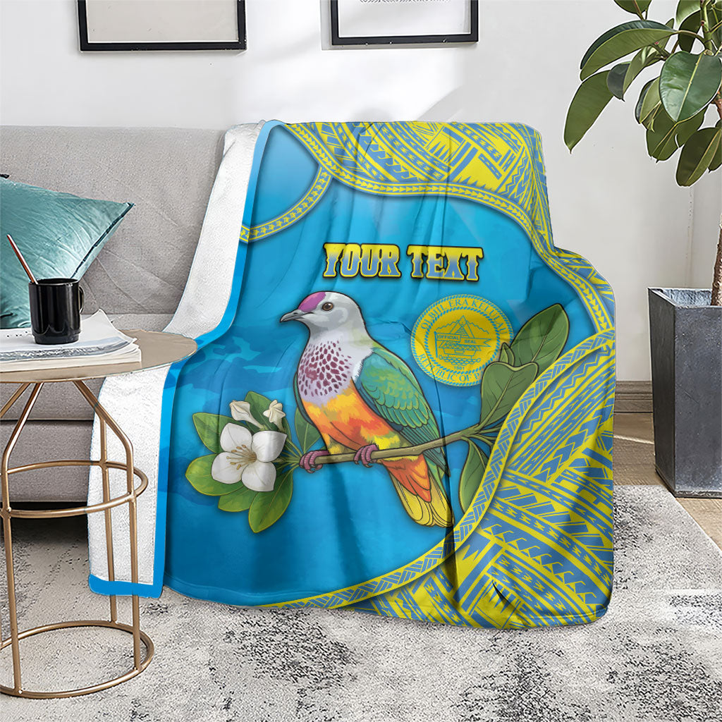 Personalised Palau Biib Bird Blanket Rur Flower And Rock Islands Patterns