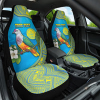 Personalised Palau Biib Bird Car Seat Cover Rur Flower And Rock Islands Patterns