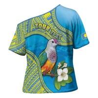 Personalised Palau Biib Bird Cross Shoulder Shirt Rur Flower And Rock Islands Patterns