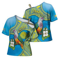 Personalised Palau Biib Bird Cross Shoulder Shirt Rur Flower And Rock Islands Patterns