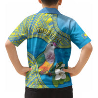 Personalised Palau Biib Bird Kid Hawaiian Shirt Rur Flower And Rock Islands Patterns DT05