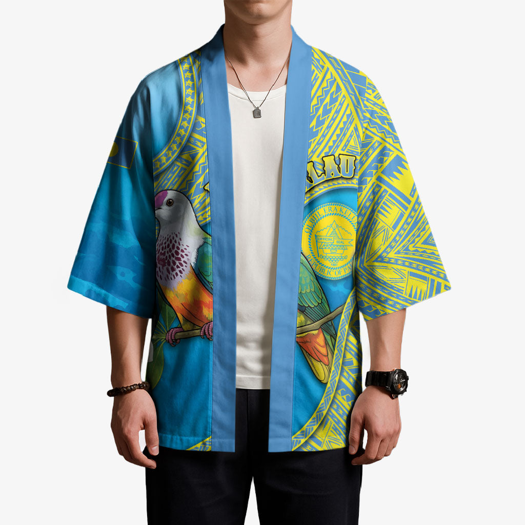 Personalised Palau Biib Bird Kimono Rur Flower And Rock Islands Patterns