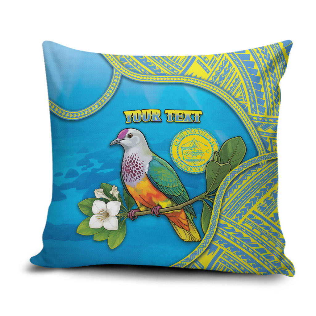Personalised Palau Biib Bird Pillow Cover Rur Flower And Rock Islands Patterns