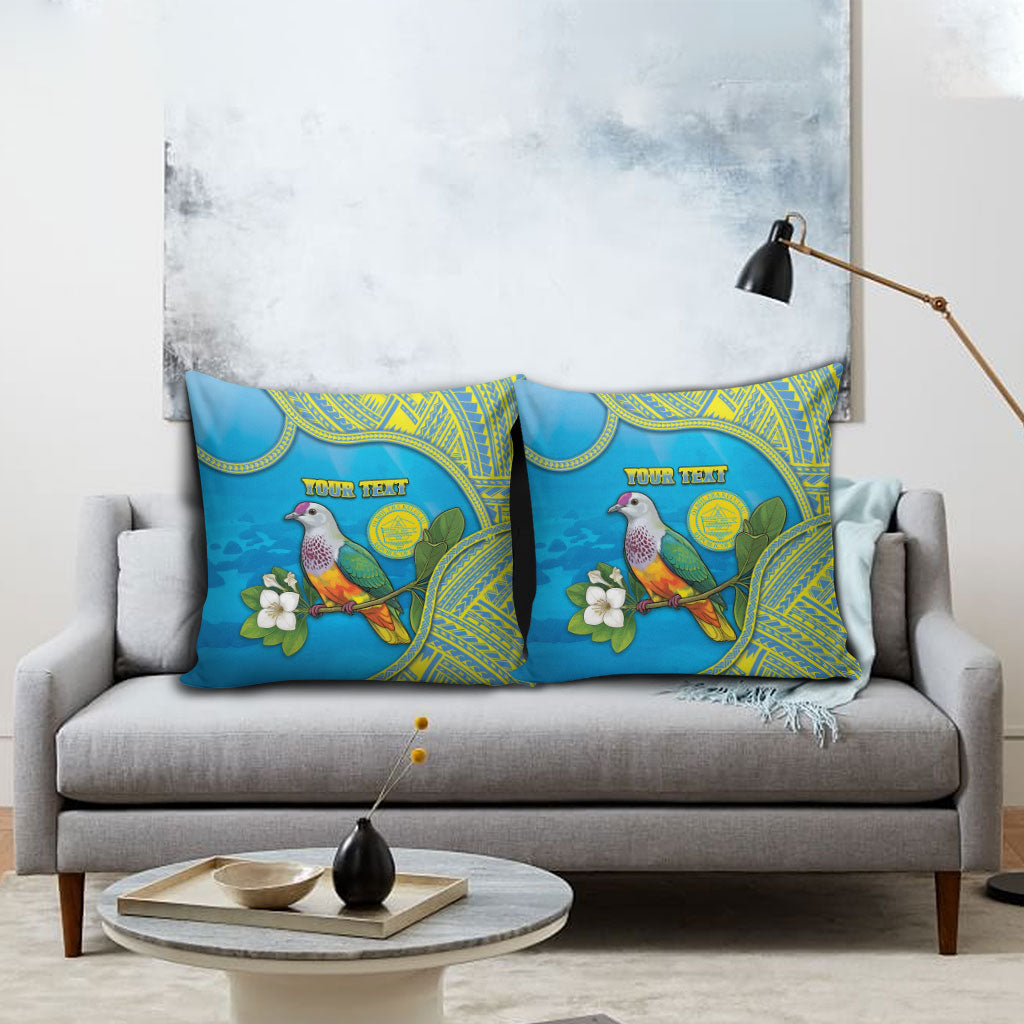 Personalised Palau Biib Bird Pillow Cover Rur Flower And Rock Islands Patterns