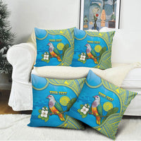 Personalised Palau Biib Bird Pillow Cover Rur Flower And Rock Islands Patterns