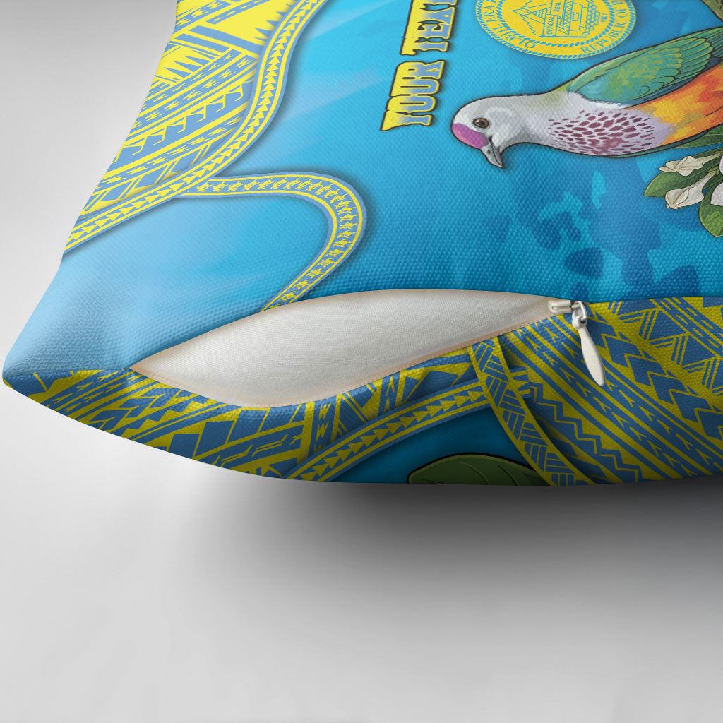 Personalised Palau Biib Bird Pillow Cover Rur Flower And Rock Islands Patterns