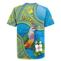 Personalised Palau Biib Bird Rugby Jersey Rur Flower And Rock Islands Patterns