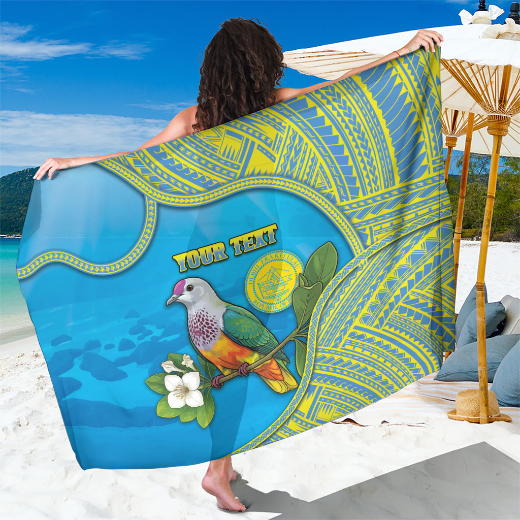 Personalised Palau Biib Bird Sarong Rur Flower And Rock Islands Patterns