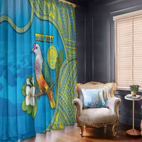 Personalised Palau Biib Bird Window Curtain Rur Flower And Rock Islands Patterns