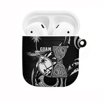 Guam Liberation Day AirPods Case Black White Latte Stone Tribal Patterns