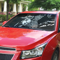 Guam Liberation Day Auto Sun Shade Black White Latte Stone Tribal Patterns