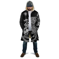 Personalised Guam Liberation Day Cloak Black White Latte Stone Tribal Patterns