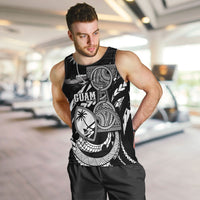 Personalised Guam Liberation Day Men Tank Top Black White Latte Stone Tribal Patterns