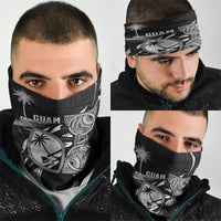 Guam Liberation Day Neck Gaiter Black White Latte Stone Tribal Patterns
