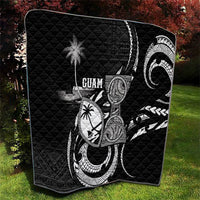 Guam Liberation Day Quilt Black White Latte Stone Tribal Patterns
