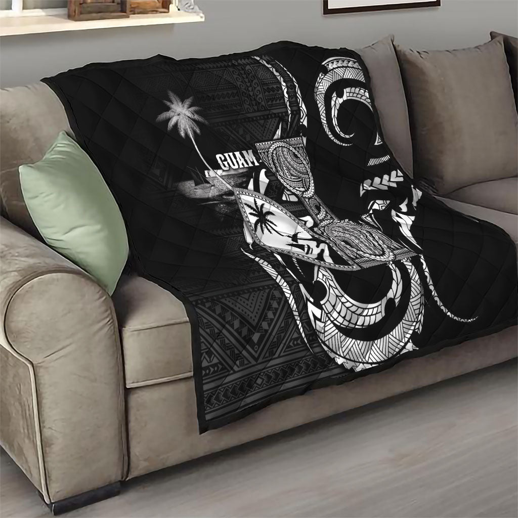 Guam Liberation Day Quilt Black White Latte Stone Tribal Patterns