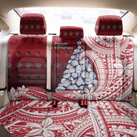 American Samoa Christmas Back Car Seat Cover Seashell Xmas Tree Tribal Waves - Polynesian Pride