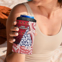 American Samoa Christmas 4 in 1 Can Cooler Tumbler Seashell Xmas Tree Tribal Waves - Polynesian Pride