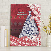 American Samoa Christmas Canvas Wall Art Seashell Xmas Tree Tribal Waves - Polynesian Pride