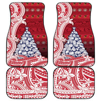 American Samoa Christmas Car Mats Seashell Xmas Tree Tribal Waves DT05 - Polynesian Pride