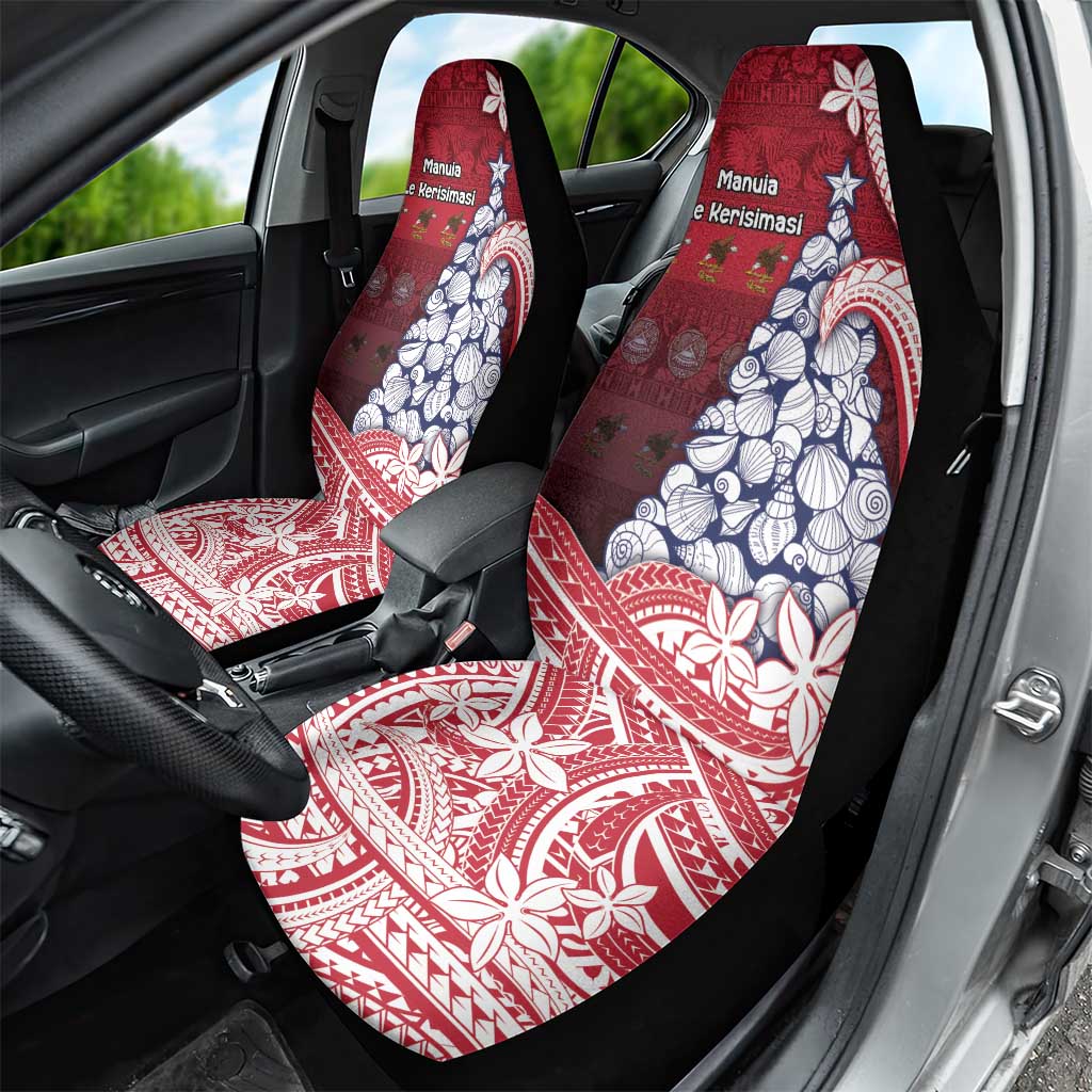 American Samoa Christmas Car Seat Cover Seashell Xmas Tree Tribal Waves DT05 - Polynesian Pride