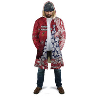 American Samoa Christmas Cloak Seashell Xmas Tree Tribal Waves - Polynesian Pride