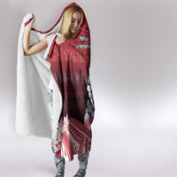 American Samoa Christmas Hooded Blanket Seashell Xmas Tree Tribal Waves DT05 - Polynesian Pride
