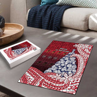 American Samoa Christmas Puzzle Seashell Xmas Tree Tribal Waves - Polynesian Pride