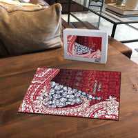 American Samoa Christmas Puzzle Seashell Xmas Tree Tribal Waves - Polynesian Pride