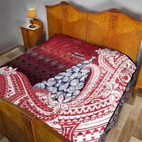 American Samoa Christmas Quilt Seashell Xmas Tree Tribal Waves - Polynesian Pride