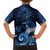 New Zealand Matariki Family Matching Puletasi and Hawaiian Shirt Maori Tui Bird Blue Galaxy