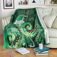 New Zealand Matariki Blanket Maori Tui Bird Green Galaxy