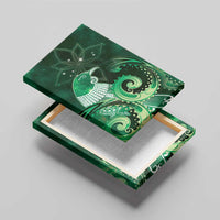 New Zealand Matariki Canvas Wall Art Maori Tui Bird Green Galaxy