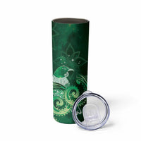 New Zealand Matariki Skinny Tumbler Maori Tui Bird Green Galaxy