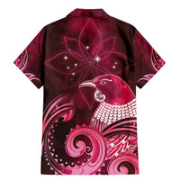 New Zealand Matariki Family Matching Mermaid Dress and Hawaiian Shirt Maori Tui Bird Magenta Galaxy