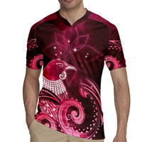 New Zealand Matariki Rugby Jersey Maori Tui Bird Magenta Galaxy