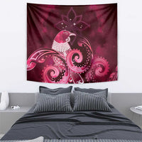 New Zealand Matariki Tapestry Maori Tui Bird Magenta Galaxy